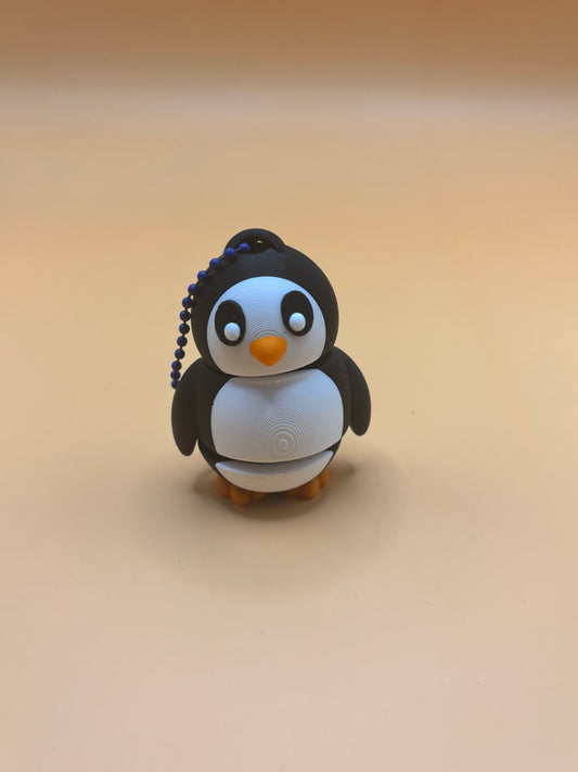 Chilling Cute Penguin Keychain