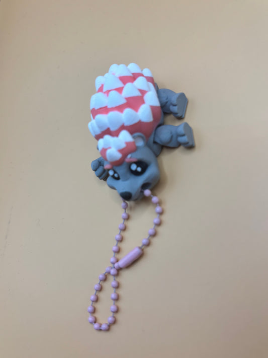 Spiky The Pink Hedgehog Keychain