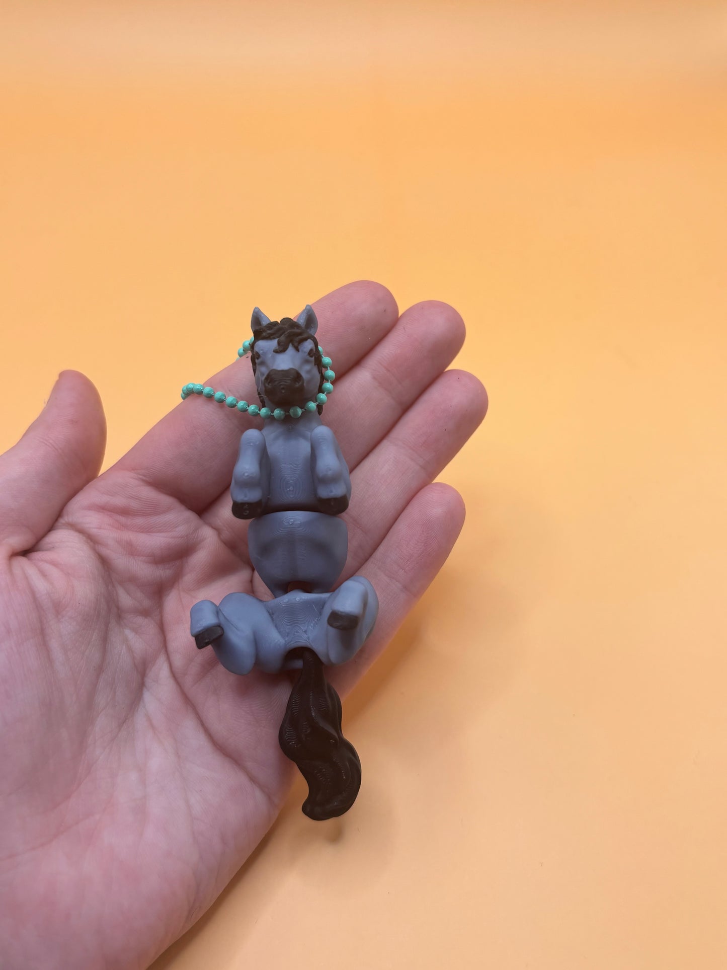 Grey Horse Keychain
